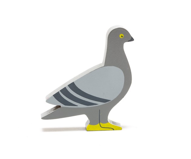 Wooden pigeon piece